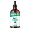 Vimergy אורגני נוזל ויטמין B12 תוספת 2500 mcg, Methylcobalamin & Adenosylcobalamin Fast-Absorbing אנרגיה תמיכה USDA אורגני, טבעוני, non-GMO B12 ויטמינים עבור נשים וגברים 115 לשרת AbL)