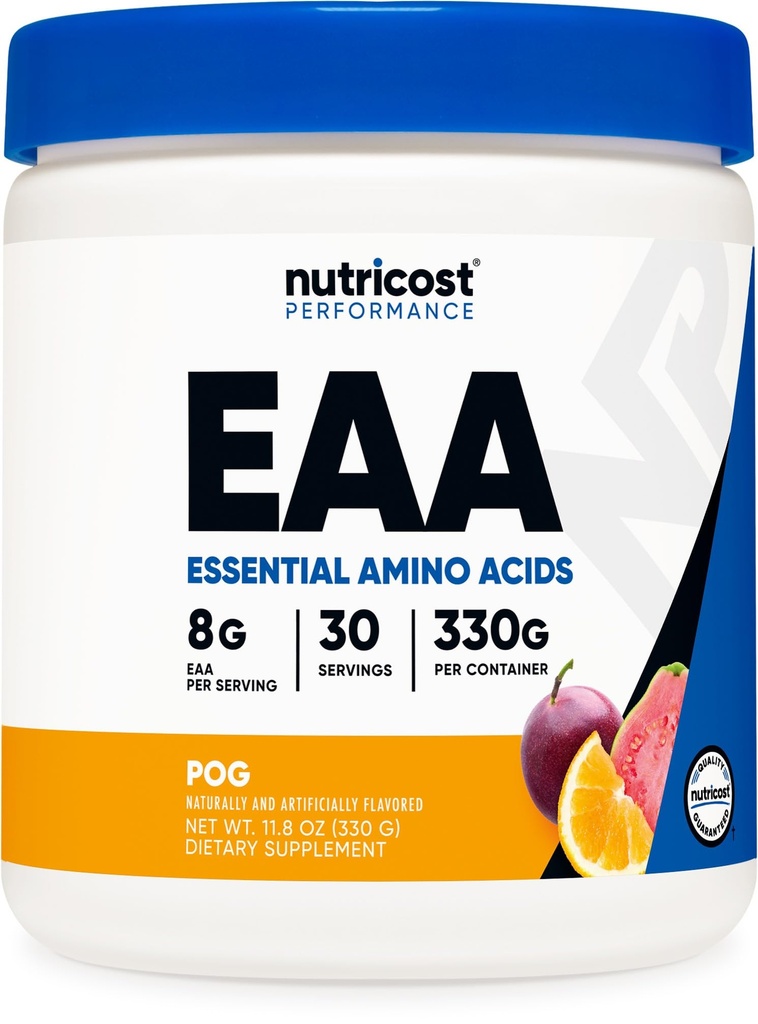אבקת מזון EAA 30 לשרתים - פירות תשוקה, כתום ו Guava (POG) - Amino Acids - non-GMO, Gluten Free, Vegetarian Friendly