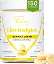 Zero Sugar - בננה Cream Electrolytes אבקת - דלה מדוקדקת - Caffeine Free Energy with All Natural Ingredients - טבעוני Keto & Paleo - סוכר ללא אלקטרוליט משקאות Mix - 150 משרתים