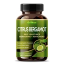 Citrus Bergamot 50:1 לחלץ 20,400 מ"ג עם Red Yeast Rice, Garlic, Artichoke for Healthy Cholesterol, Heart Health - Made in the USA (150 Count)