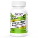 DEVA טבעוני Glucosamine MSM & Chondroitin + Turmeric, CMO, Boswellia, Hyaluronic Acid & More, שיפרה את פורמולה non-Animal Formula, 90 טבליות