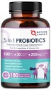 Probiotics for Women-Men-Men Digestive Health, Mens- Womens Probiotics with Prebiotics, 100 מיליארד CFUs for Gut and Immune Health, 180 ווג'י קפסולות (90 ימים)