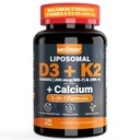 ויטמין D320,000 IU + ויטמין K2( MK7)200mcg - ויטמין אופטימי D3 & K2 Softgel - עצמות חזקות ושרירים, Calcium Absorption & Immune Support, Helping ויטמין D Deficiencies, Easy to to Swallow, non GMO
