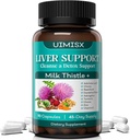 Milk Thistle תוסף - Liver Detox Cleanse Formula Herbal Liver Support with Milk Thistle, Dandelion Root, Artichoke, Turmeric, Astragalus for Liver Health, 90 קפסולות