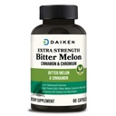 DAIKEN Bitter Melon, Cinnamon & Chromium, 90,000 מ"ג שווה ערך עבור כוח נוסף, 100% קפסולות Bitter Melon צמחוני עם Cinnamon Chromium & Zinc, 60 קפסולות