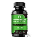 Magnesium Glycinate קפסולות, מגנזיום Glycinate תוספת עם Zinc, ויטמין D3 & B6 - מקדם Nerve, Bowel, להרגיע את הפונקציה - 60 קפסולות טבעוניות