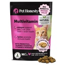 Cat Multivitamin Chews - Cat Treats for Health + Immune, Joint Support, Skin & Coat, and Digest - אומגה 3s, Lysine & Probiotics לחתולים, ויטמינים לחתולים - עוף (90 ימים אספקה)