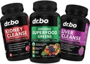 תוספי מזון אורגני Superfoods & פירות - Liver Kidneyse Detox תמיכה תוסף - אבקת Veggie ירוק ללטף מזון ירקות & לעזור לתקן Kidneys, Bladder Control & Urinary Tract Health