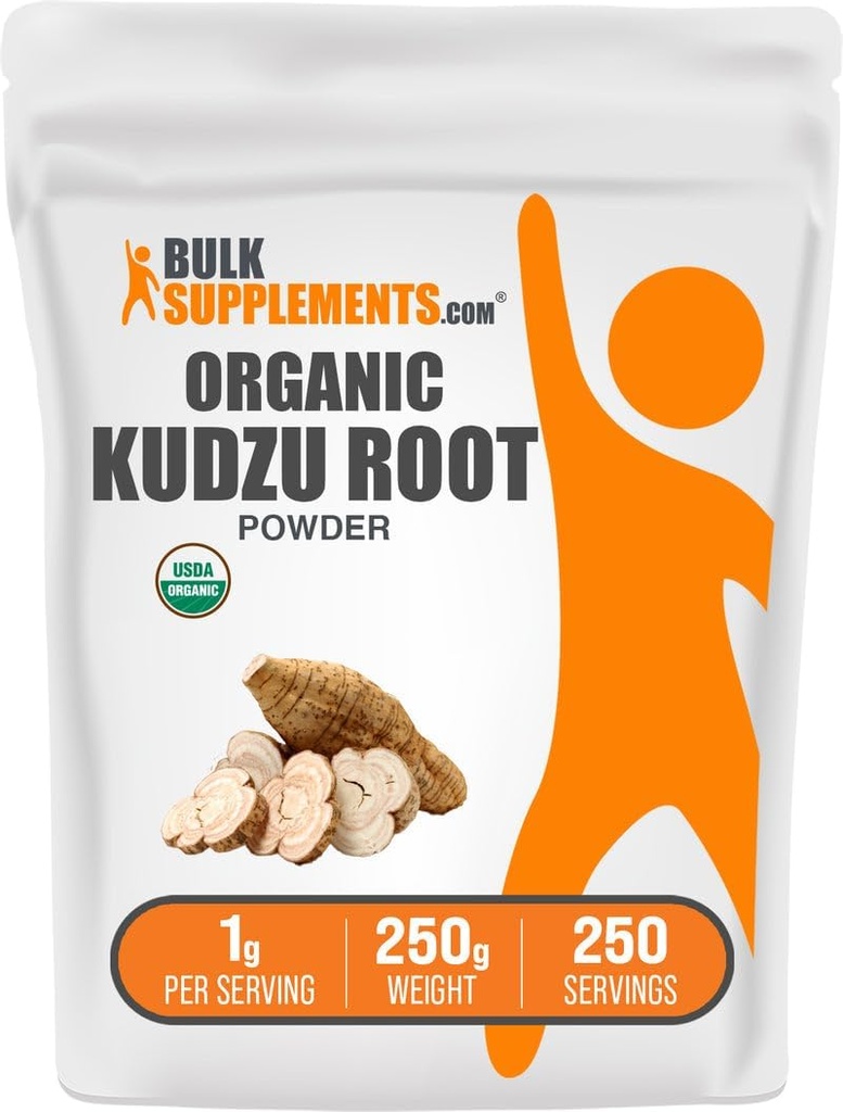 BulkSupplements.com אורגני Kudzu Root אבקת - אורגני Kudzu Root Supplement, Herbal Supplement - Gluten Free - 1g per Serve, 250g (Pack of 1)