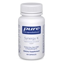 Encapsulations Synergy K - עם ויטמין K1, K2 & D3 - תומך עצמות, Blood Vessels, ו-Viclastity & Calcium Utilization* - כולל כולסטרול כולסטרול - Gluten Free & non-GMO - 60 קפסולות