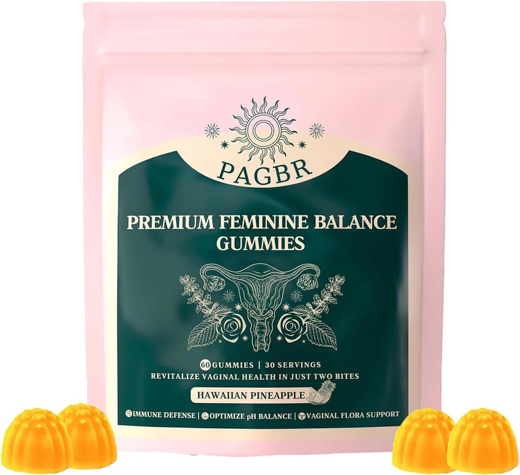מקור Vital Source Feminine Balance Pineapple Gummies for Improve Immune, gluten-Free & Halal,Health & Wellness הוואי,Vegan for Women60 Gummies (1)