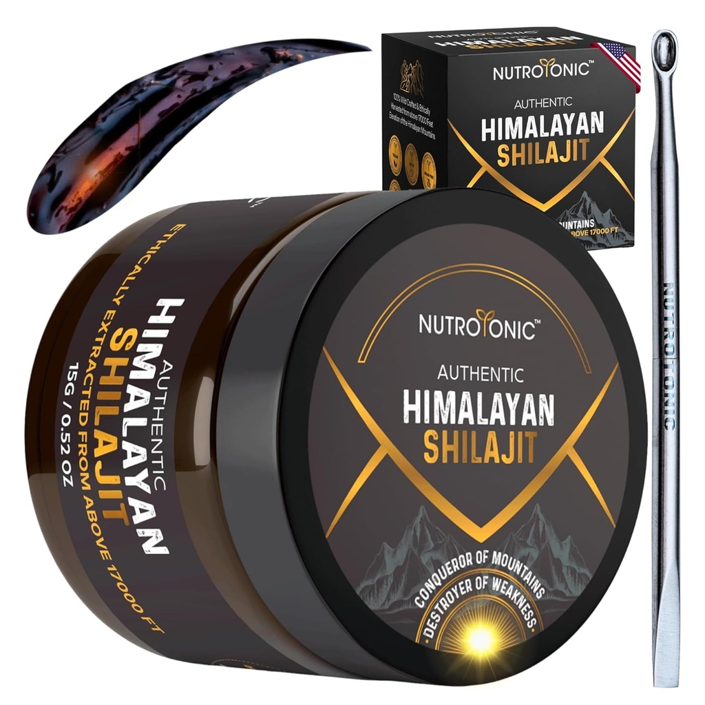 NutroTonic® Authentic ההימלאיה SHILAJIT® | 60 Days Sun Dried Organic Most Potent Premium Resin
