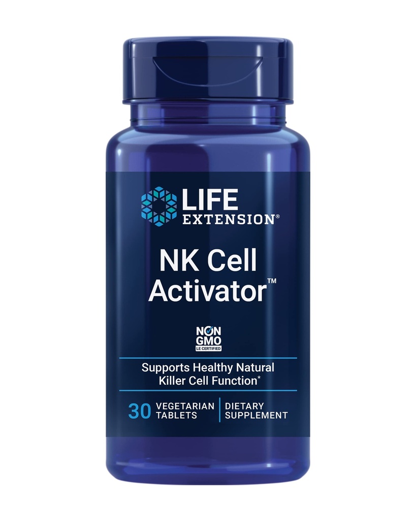 Life Extension NK Cell ActivatorTM, Immune Support, Natural Killer Cell Activity, enzymatically Modified Rice bran, Non-GMO, Vegetarian, 30 טבליות