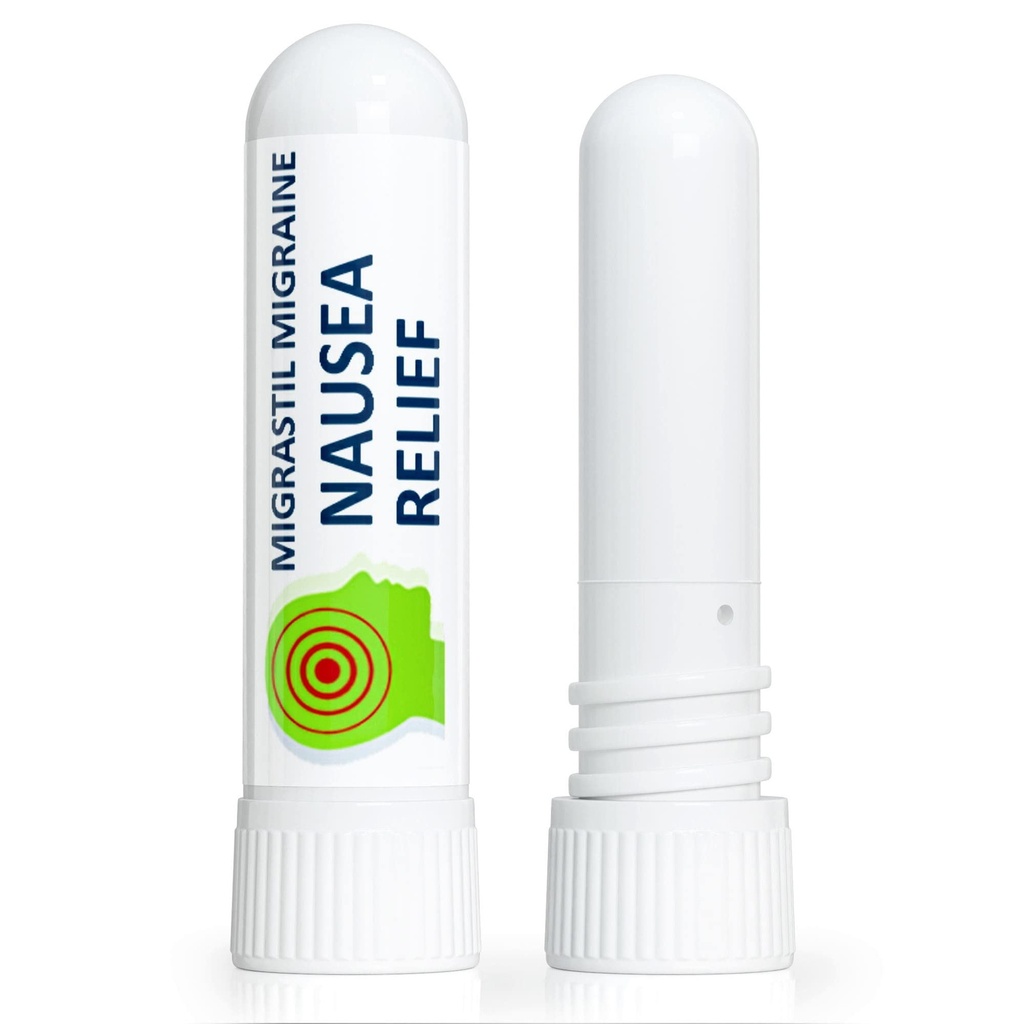 עיבוד בסיסי Migrastil Nausea Inhaler (2-Pack) - Pocket Size Aromatherapy Stick for Queasiness - All Natural, Fast Acting Help