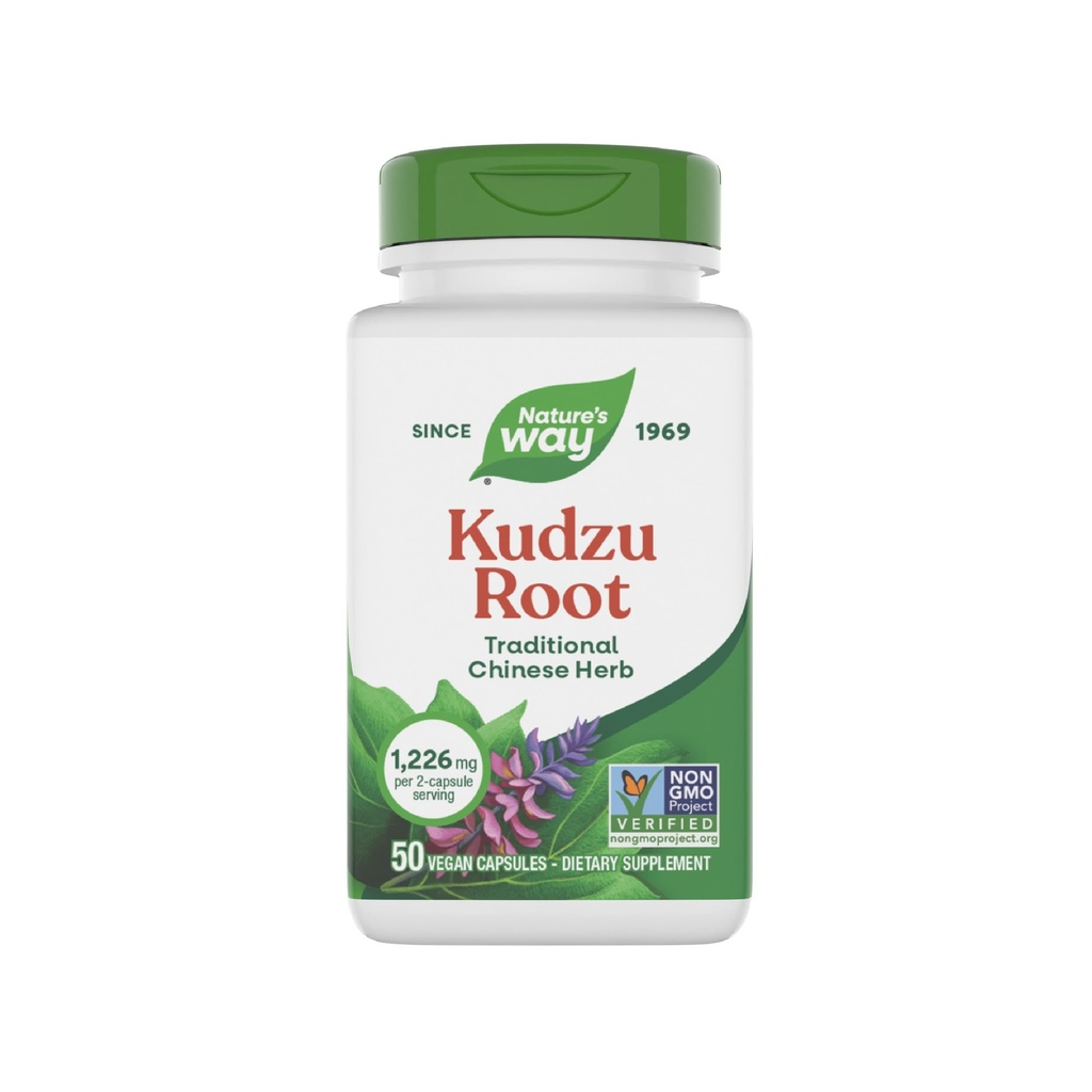 דרכו של הטבע Kudzu Root, 1,226 מ"ג ל- 2Capsule משרת, פרויקט Non-GMO מאומת, 50 קפסולות טבעוניות (Packaging May Vary)