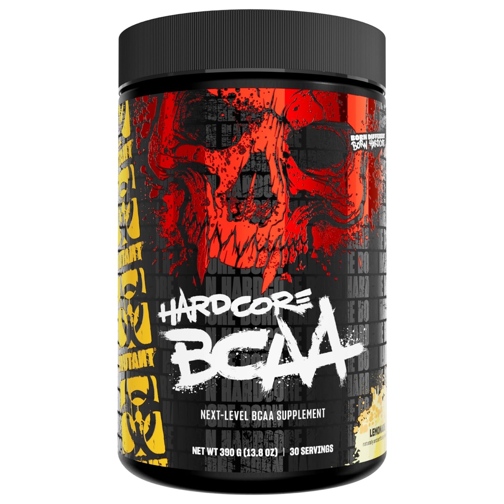 Mutant Hardcore BCAA - Pre, Intra or Post Workout – BCAA Next Level branched-Chain Amino Acids Supplement – Hydration + Recovery - 30 Serving - Lemonade