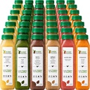 7 ימים חלבון ג'וש ניקוי על ידי Raw, All Natural Raw Detox ניקויse, Cold Pressed פירות, ירקות, וניל ושוקולד פלאמור, Tasty and Energyzing, 42 בקבוקים 12oz, 3 ג'ינג'ר יורה