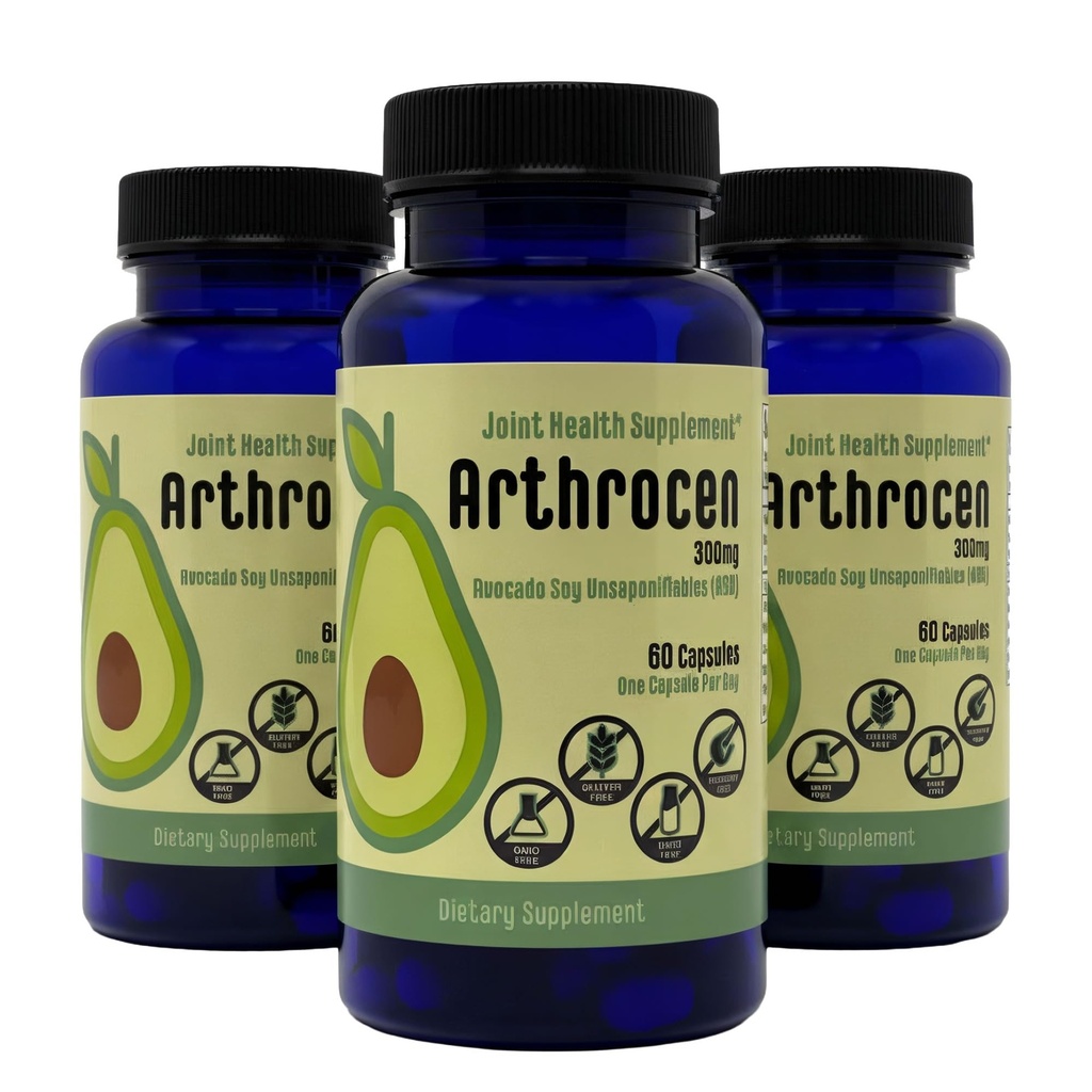 תוסף בריאות משותף, 300Mg Avocado Soy Unsaponifiable, non-GMO, חלב חינם, Gluten Free & Shell דגים חינם, 60 יום אספקה, יום קפסולה אחד (6 חודשים) ...