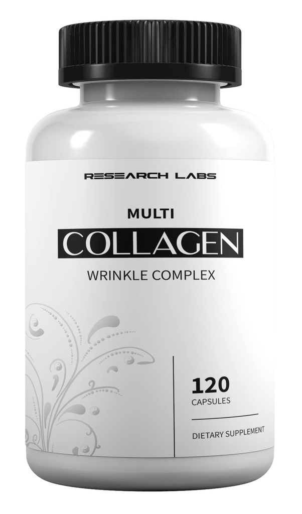 מעבדות מחקר מהוות 120 גלולות קולגן - 6000 מ"ג. Grass Fed Anti-Aging תמיכה לעור, מפרקים, Tendons,עצמות, שיער וציפורים. פליאו ידידותי אבקת פפטידס coagen Peptides
