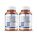 1 גוף Thyroid תומך תוסף, 90 יום אספקה, 2 Pack עם B12, Iodine, Zinc, Selenium, Ashwagandha, Non-GMOgetarian Formula
