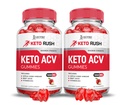 Justified Laboratories (2 Pack Keto Rush Keto ACV Gummies Advanced Formula 1000MG אבקת B12 טבעוני non GMO 120 חניכיים