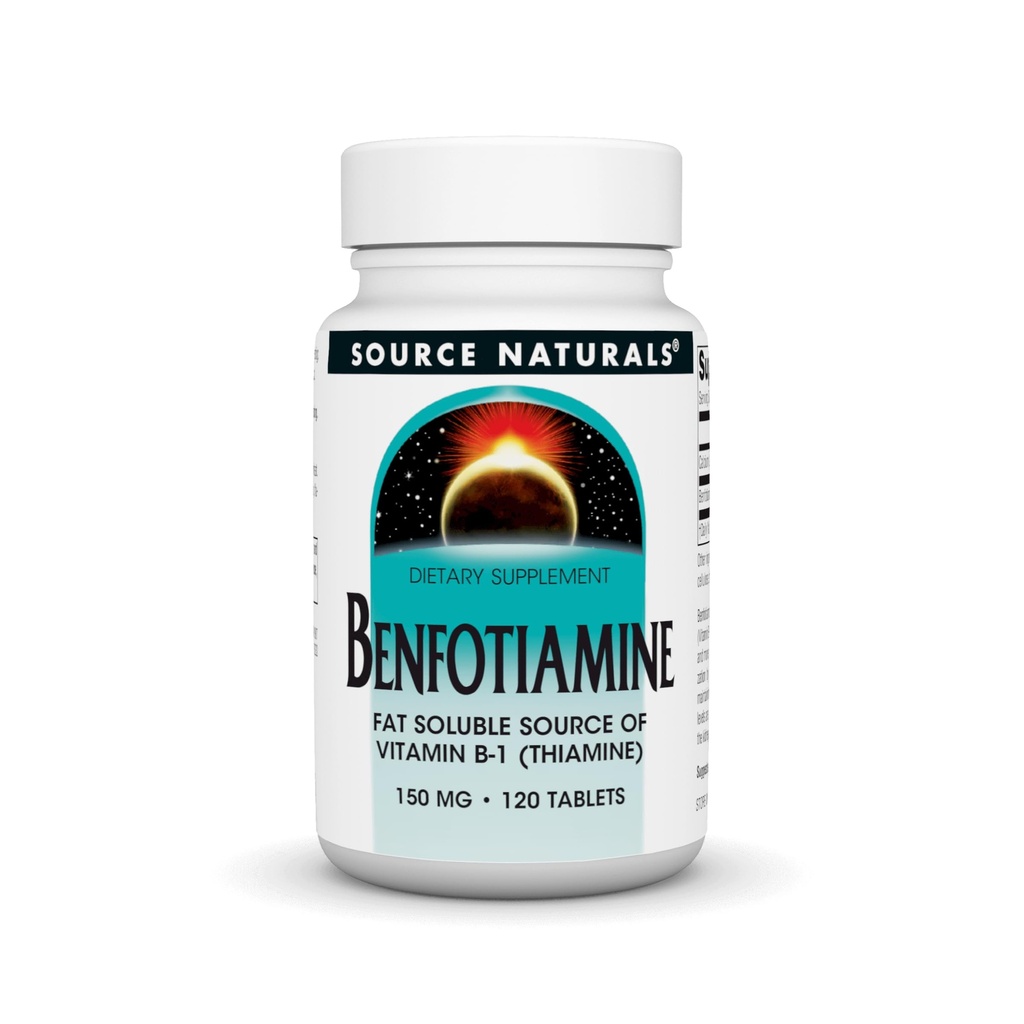 מקור טבעי Benfotiamine, שמן Soluable מקור של ויטמין B-1, 150 מ"ג - 120 טבליות