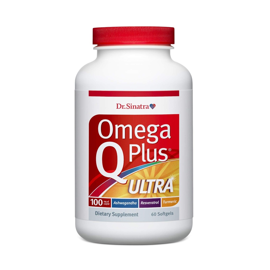 ד"ר סינטרה אומגה Q Plus Ultra | מתקדם, תמיכה מקיפה לבריאות הלב והזדקנות בריאה עם Ashwagandha for Stress Relief