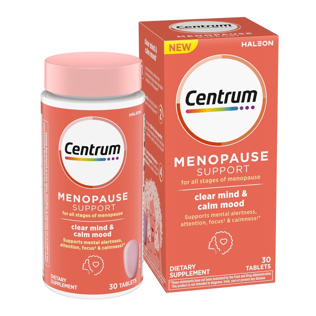 Clear Mind ו- Calm Mood Menopause טבליות תמיכה, עם קלינית למד enXtra, 30 Count
