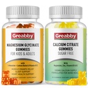 מגנזיום Glycinate Gummies, Calcium Citrate חניכיים לילדים ומבוגרים, תמיכה בעצמות