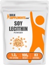 BulkSupplements.com Soy Lecithin אבקת - תוספי Lecithin, תוסף תזונתי, רמת מזון - Gluten Free, 1.2g לכל משרת, 100g (Pack of 1)