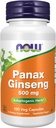 Now Foods Supplements, Panax גינזנג (Root) 500 מ"ג, HbTM Fitogenic, 100 ואג קפסולות