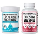 Physician's CHOICE - Optimal Gut Health Bundle: 60 מיליארד פרוביוטיקה + Enzymes for Digestive Comfort and Immune Support