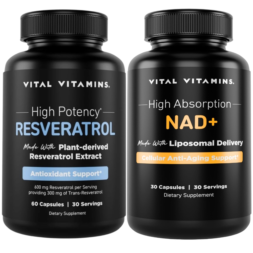 ויטמין Vital Resveratrol כמוסות + NAD+ תוספת