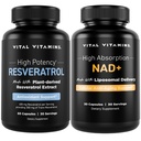 ויטמין Vital Resveratrol כמוסות + NAD+ תוספת