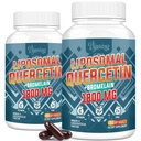 Liposomal Quercetin Phytosome, Quercetin עם Bromelain, Zinc & ויטמין C, Bioactive Phytosome Complex, 20X גבוה Absorption - 120 Softgels