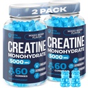 5000 מ"ג Creatine Monohydrate חניכיים פורמולה עבור גברים ונשים האולטימטיבי שריר בונה, אנרגיה Booster & Pre-Workout תוסף (2 Pack)