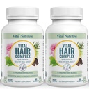 תרכובת שיער Vital - Hair Growth ויטמינים לנשים וגברים -Biotin & ויטמין B -Hair growth Supplement for Healthy Hair Skin & Nails -Hormone & Gluten Free - Hair ויטמינים לנשים