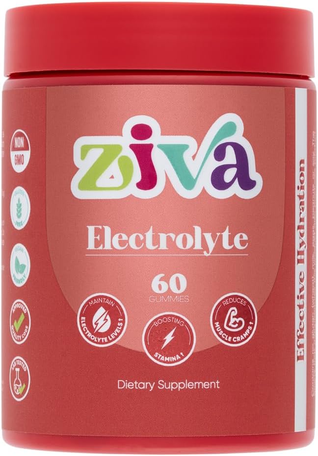 זיוונה אלקטרוליט חניכיים - hydrtion and Energy Support for Rapid Rehydration - Electrolytes for Athletes, Runners & Active Lifestyles - 60 Count