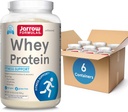 Jarrow Formulas Whey חלבון עם 18g של חלבון, 3.8 גרם של BCAAs, ו Glutamine, תוספת תזונתית עבור תפקוד שרירים ושיקום תמיכה, 32 oz Unflavored אבקה, כ 38 יום אספקה, 6 Packs