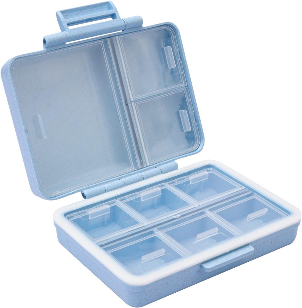 חבילות נופש למקרה Pocket Container, 9 השוואתיות ב-Daily Pill Case forוויטמין/Fish Oil/Supplements Holder Blue Container