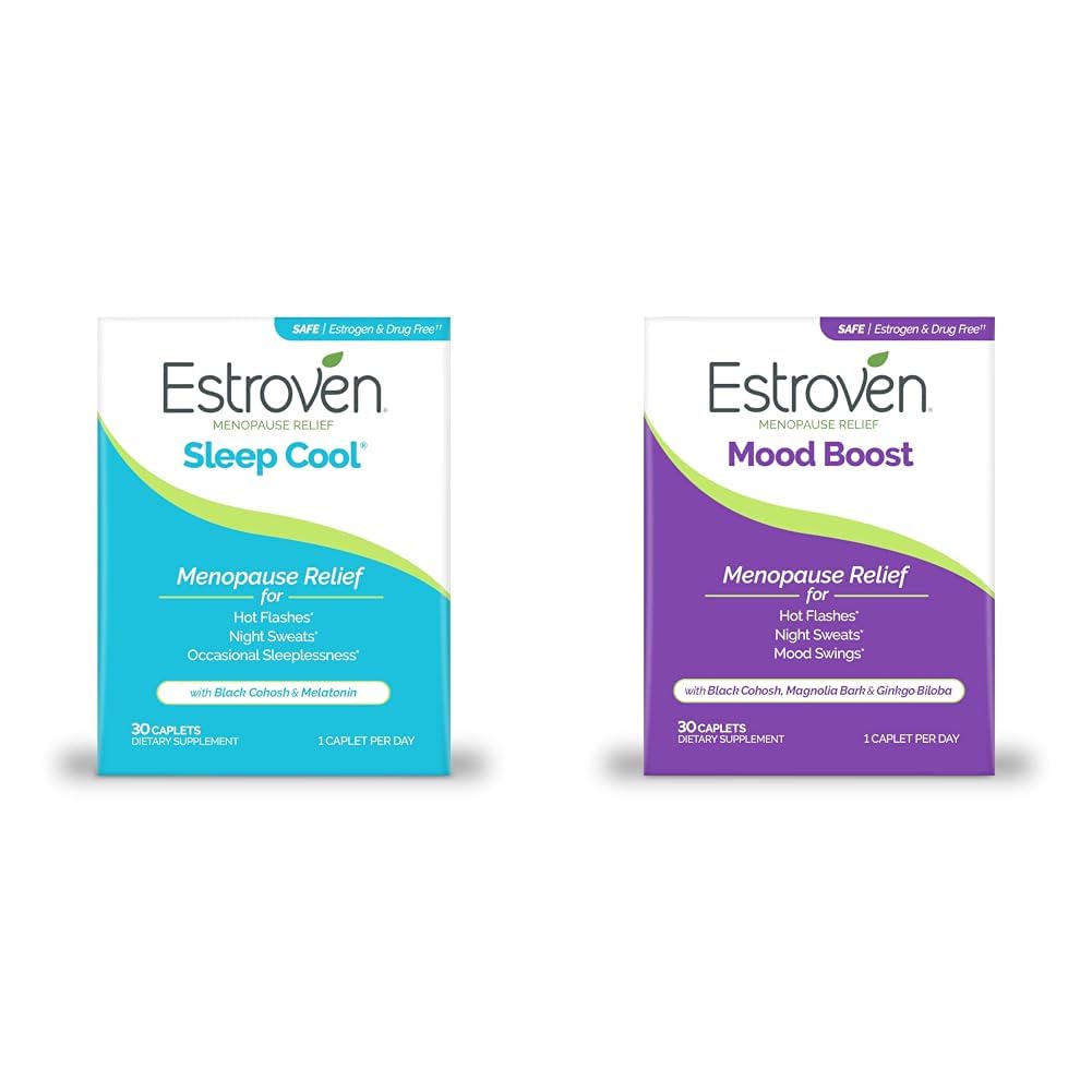 Estroven Sleep Cool for Menopause הקלה, 30 Ct, Sleep Support Supplement & Mood Boost for Menopause הקלה - 30 Ct. - קלינית Pro Ingredients