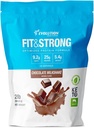 פיתוח תזונה מתקדמת Fit & Strong - אבקת חלבון Whey טהור עם BCAA, 100% Grass-Fed, Quick Absorbing and Fast Digesting for Optimal Muscle Recovery, Natural Flavor - 2 פאונד (Chocolate)