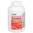 Major FeroSul - Ferrous Sulfate 325 מ"ג טבליות - תוספת ברזל לנשים וגברים - במיוחד coated Easy-to-Swallow טבליות - Red - 1000 Count