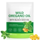 Oil of Oregano Softgels 6000mg, 120 Count | 2 in 1 Formulated with Black Seed Oil 200mg, Oregano Oil Capsules, High Carvacrol & Thymoquinone for Immune Support | Non-GMO, Gluten-Free