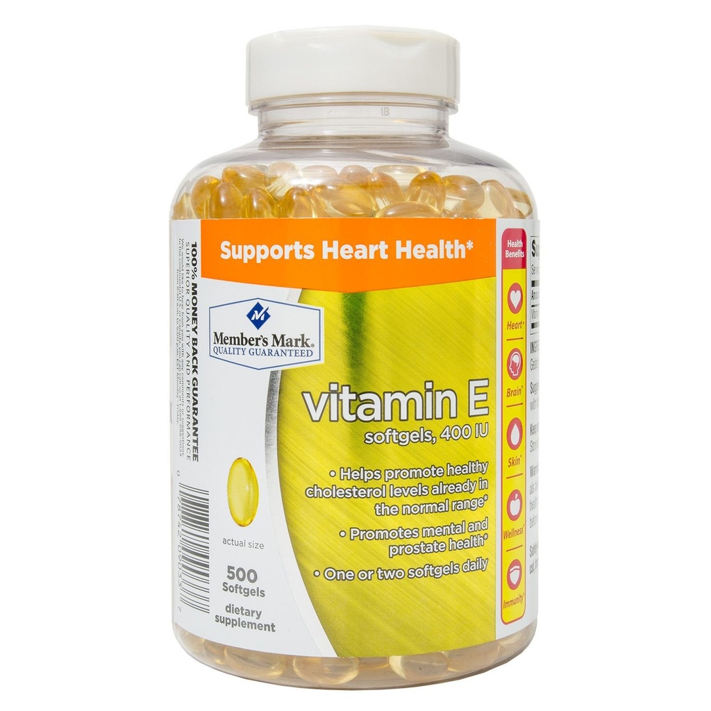 חברים מארק ויטמין E 400 IU Dietary תוסף (500 ct).
