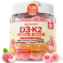 ויטמין D3 K2 מלא חניכיים 5000IU / 10,000 IU עם 500 מ"ג Calcium + K2(MK-7) 200mcg, Magnesium, ויטמין C & Zinc, תוספת כוח - חוסר יכולת עבור שיני שרירי עצמות, טבעוני - חבילה של 2