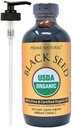PRIME NATURAL Organic Black Seed Oil 16oz - Cold Pressed Unrefined High Thymoquinone 1.7% USDA מוסמך - טורקי מקור פוטנט Nigella Sativa - אומגה 3 6 9, Antioxidantantantantantantantant