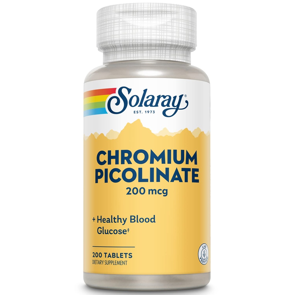 Sunay Chromium Picolinate Tablet, 200 mcg | 200 Count