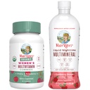 MaryRuth's Multivitamin Gummies for Women (Cherry & Raspberry) & Liquid Nighttime Multimineral (Cranberry) | Clean Label Project Verified® | Vegan, Non-GMO | Beauty, Bedtime, Overall Health