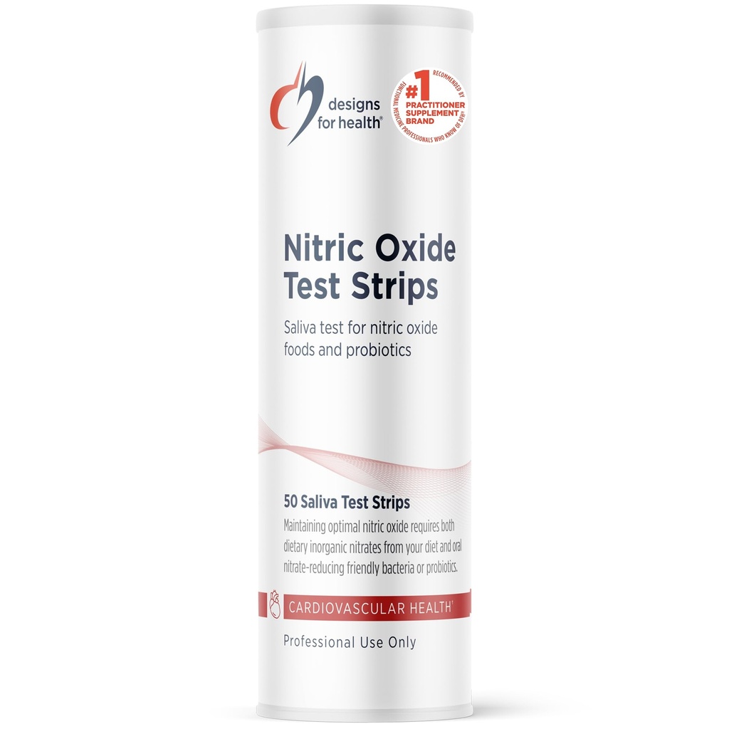 עיצובים לבריאות Nitric Oxide Test Strips Saliva Test - תוצאות ב 10 שניות בלבד - תמיכה ספורטאים, הזדקנות בריאה, בריאות Cardiovascular (50 רצועות מבחן Saliva)